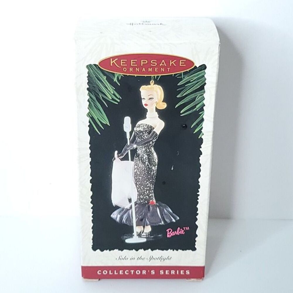 Hallmark Christmas Ornament Barbie Solo In The Spotlight 1995 Collectors Series